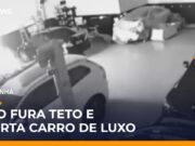 Veja Video – Flagra: Raio atinge carro de luxo e provoca incêndio em oficina