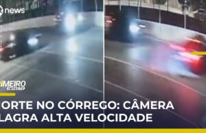 Veja Video – Câmera flagra momento em que BMW cai em córrego de SP; motorista morreu