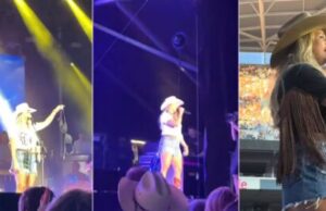 Veja Vídeo – Cantora ‘sex symbol’ reage com bom humor após fã jogar sutiã: ‘Não é do meu tamanho’