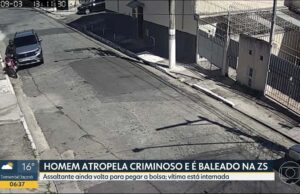 Veja Vídeo – Motorista atropela assaltante e é baleado na zona sul de São Paulo; veja