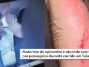 Veja Vídeo – Motorista de aplicativo é atacado com facão por passageiro no Paraná; veja