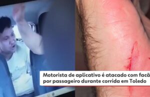 Veja Vídeo – Motorista de aplicativo é atacado com facão por passageiro no Paraná; veja