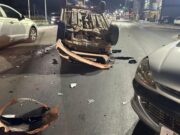 Bêbado perde controle do carro, capota e é preso em Várzea Grande