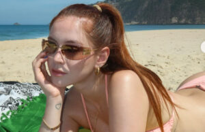 Namorada de Richarlison curte dia de sol em praia do Rio: ‘Saudade do sol’