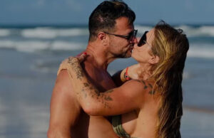 Mãe de Viih Tube esbanja boa forma ao posa de biquíni na praia: ‘Menina da praia’