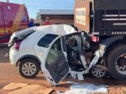 Idoso morre após bater na traseira de carreta estacionada