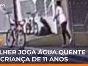 Veja Vídeo – Vizinha joga água quente em criança após reclamação sobre futebol na rua; veja