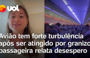 Veja Vídeo – Voo tem turbulência ao ser atingido por granizo em SC; passageira relata desespero