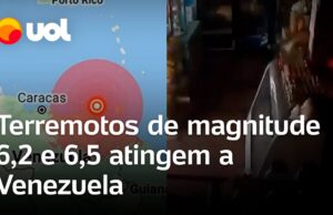 Veja Vídeo – Terremotos atingem a Venezuela com magnitude de 6,5; vídeos mostra correria e caos