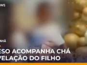 Veja Vídeo – Detento acompanha chá de revelação por vídeo de dentro da cela no RJ; veja