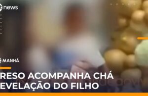 Veja Vídeo – Detento acompanha chá de revelação por vídeo de dentro da cela no RJ; veja