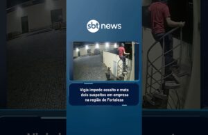 Veja Vídeo – Vigia impede assalto e mata dois suspeitos em empresa na região de Fortaleza