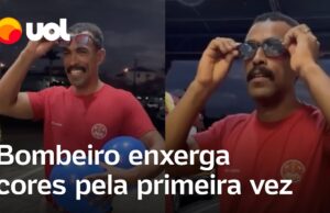 Veja Vídeo – Bombeiro ganha óculos de amigos e enxerga cores pela primeira vez; veja