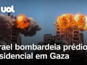 Veja Vídeo – Israel bombardeia prédio residencial em Gaza; vídeo mostra míssil atingindo arranha-céu