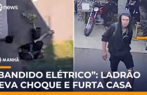 Veja Vídeo – Flagra: Bandido resiste a choque elétrico e furta casa no Paraná; veja