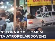 Veja Vídeo – Motorista tenta atropelar jovens durante confusão em feira no RJ;