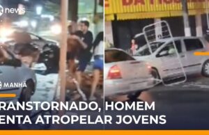 Veja Vídeo – Motorista tenta atropelar jovens durante confusão em feira no RJ;