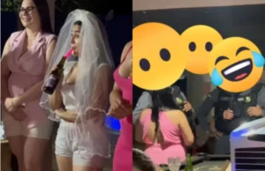 Veja Vídeo – Mulher confunde policiais com gogoboys em festa e viraliza; veja