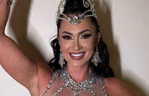 Vanessa Rangeli brilha em evento do Salgueiro e exalta carnaval carioca