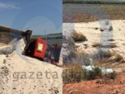 Trabalhador morre ao tombar caminhão de areia na MT-020