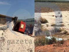 Trabalhador morre ao tombar caminhão de areia na MT-020