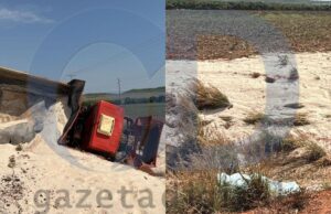 Trabalhador morre ao tombar caminhão de areia na MT-020