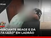 Veja Vídeo – Comerciante reage a assalto com “mata-leão” e imobiliza criminoso em loja de MG