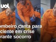 Veja Vídeo – Bombeiro canta música cristã para acalmar paciente em crise dentro de ambulância; veja