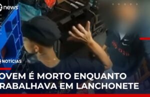 Veja Vídeo – Jovem é executado a tiros dentro de lanchonete no Rio de Janeiro; veja
