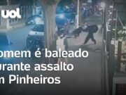 Veja Vídeo – Homem é baleado durante assalto em Pinheiros (SP); vídeo mostra momento