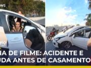 Veja Vídeo – Mulher sofre acidente a caminho do casamento da mãe e recebe ajuda de cantor; veja