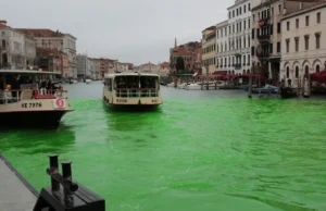 Veja Vídeo – Greta Thunberg é banida de Veneza após tingir canal de verde; veja