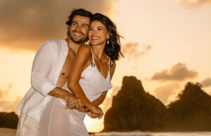 Jakelyne Oliveira e Mariano registram lua de mel em Fernando de Noronha: ‘Perfeitos’