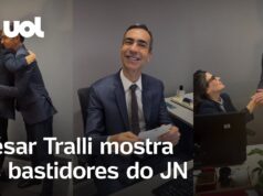 Veja Vídeo – César Tralli compartilha bastidores da estreia no JN: ‘Meu novo cantinho’; veja