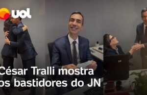 Veja Vídeo – César Tralli compartilha bastidores da estreia no JN: ‘Meu novo cantinho’; veja