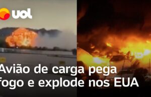 Veja Vídeo – Avião de carga explode logo após decolar de aeroporto de Louisville, no Kentucky; veja
