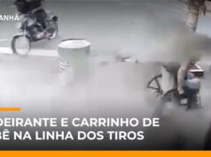 Veja Vídeo – Tiros em frente a bar quase atingem cadeirante e bebê em MG; veja