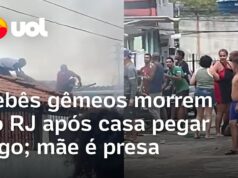 Veja Vídeo – Vizinhos tentam salvar bebês de 1 ano que morreram em incêndio no Rio; mãe é presa