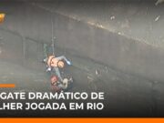 Veja Vídeo – Mulher é empurrada em rio e Bombeiros realizam resgate dramático em SP; veja