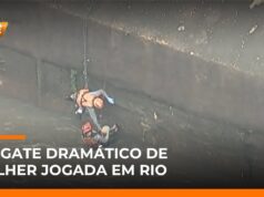 Veja Vídeo – Mulher é empurrada em rio e Bombeiros realizam resgate dramático em SP; veja