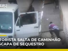 Veja Vídeo – Motorista salta de caminhão e escapa de sequestro na Grande SP; veja