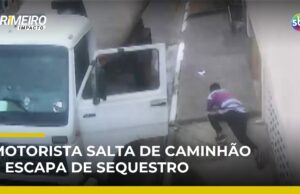 Veja Vídeo – Motorista salta de caminhão e escapa de sequestro na Grande SP; veja