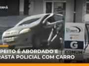 Veja Vídeo – Flagra: Suspeito tenta fugir e arrasta policial com carro em posto de gasolina