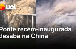 Veja Vídeo – Ponte desaba após deslizamento de terra na China; vídeo como foi colapso da estrutura