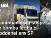 Veja Vídeo – Caminhão com suspeita de bomba fecha o Rodoanel em Itapecerica da Serra (SP); veja