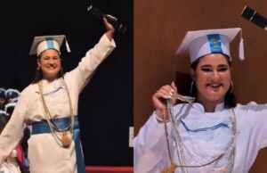 Universitária faz história ao se formar com beca branca em MT