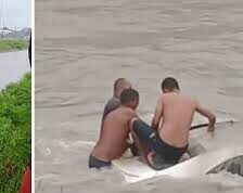 Veja Vídeo – Jovem morre após ser resgatado de carro submerso em igarapé em Manaus; veja