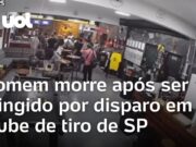 Veja Vídeo – Homem morre após ser atingido por disparo em clube de tiro de São Paulo; veja