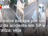 Veja Vídeo – Pedestre é salvo por poste e escapa de carro desgovernado em Birigui (SP);veja