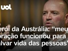 Veja Vídeo – Herói da Austrália fala de ataque: ‘Meu coração funcionou apenas para salvar pessoas’